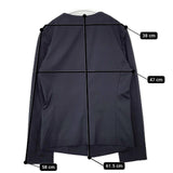 INED カラーレス フロントフック ノーカラージャケット ネイビー レディース イネド【中古】5-1215M∞