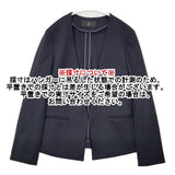 INED カラーレス フロントフック ノーカラージャケット ネイビー レディース イネド【中古】5-1215M∞