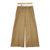 Erika Cavallini イタリア製 ウールコットン ワイドパンツ サイズ40 パンツ キャメル レディース エリカカヴァリーニ【中古】5-1215G∞