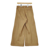 Erika Cavallini イタリア製 ウールコットン ワイドパンツ サイズ40 パンツ キャメル レディース エリカカヴァリーニ【中古】5-1215G∞