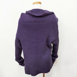 Ujoh ウールリブニット 定価46000円 US-K03-122 セーター ニット パープル レディース ウジョー【中古】5-1129T∞