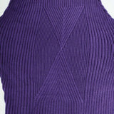 Ujoh ウールリブニット 定価46000円 US-K03-122 セーター ニット パープル レディース ウジョー【中古】5-1129T∞