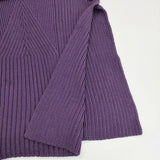 Ujoh ウールリブニット 定価46000円 US-K03-122 セーター ニット パープル レディース ウジョー【中古】5-1129T∞