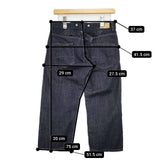 MARGARET HOWELL/EDWIN 27×20 クロップド ジーンズ デニムパンツ ネイビー レディース マーガレットハウエル/エドウィン【中古】5-1215G∞