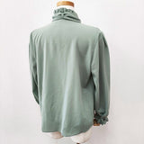 ADELLY アデリー 2WAYジョーゼットブラウス 定価39600円 リボン付き ブラウス シャツ 25SS ライトグリーン レディース【中古】5-1215M∞