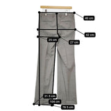 INCOTEX SLOWEAR ウール混 センタープレススラックス パンツ グレー レディース インコテックス【中古】5-1129T∞