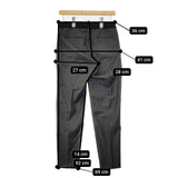 GALERIE VIE 23-04-24-04207 ウール混 ストライプ イージー センタープレススラックス パンツ グレー レディース ギャルリーヴィー【中古】5-1215G∞