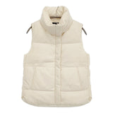 theory NURVE LERATONA 01-5302015 サイズS ウール ダウンベスト アイボリー レディース セオリー【中古】5-1031T♪