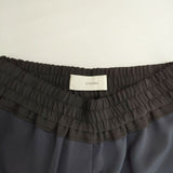 CYCLAS シクラス ダブルクロスギャザーパンツ R04-61001 アセテートポリエステル イージー パンツ ネイビー レディース【中古】5-1215G∞