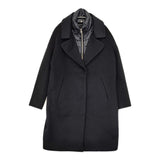 Herno ライナー付き コート 2WAY サイズ40 ウール コート ブラック レディース ヘルノ【中古】5-1007A◆