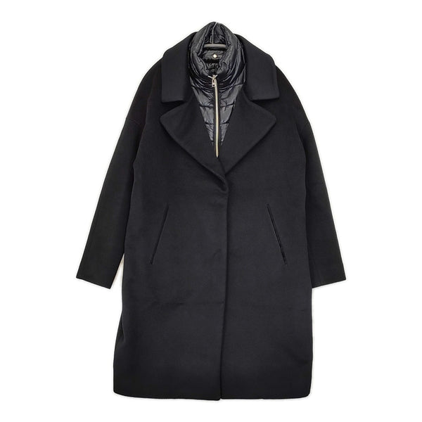 Herno ライナー付き コート 2WAY サイズ40 ウール コート ブラック レディース ヘルノ【中古】5-1007A◆