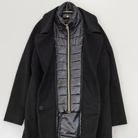Herno ライナー付き コート 2WAY サイズ40 ウール コート ブラック レディース ヘルノ【中古】5-1007A◆
