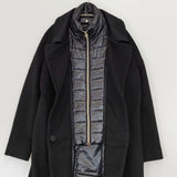Herno ライナー付き コート 2WAY サイズ40 ウール コート ブラック レディース ヘルノ【中古】5-1007A◆