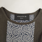 Eternite de Soi-e 刺繍 日本製 プルオーバードレス ワンピース チャコールグレー レディース エテルニテ デ ソワ【中古】6-0115M∞