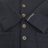 45R/45rpm Vネック ウールニット サイズ2 カーディガン ネイビー レディース フォーティーファイブアールピーエム【中古】5-1108T♪