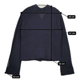 45R/45rpm Vネック ウールニット サイズ2 カーディガン ネイビー レディース フォーティーファイブアールピーエム【中古】5-1108T♪