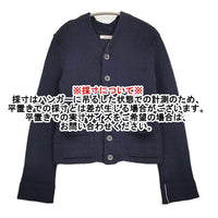 45R/45rpm Vネック ウールニット サイズ2 カーディガン ネイビー