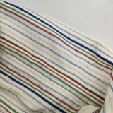 45R/45rpm マルチストライプ 長袖シャツ ホワイト マルチカラー レディース フォーティーファイブアールピーエム【中古】6-0121M∞