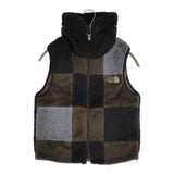 THE NORTH FACE PURPLE LABEL パッチワークフリースベスト リバーシブル ポーラテック NA2251N ベスト ブラック ブラウン レディース ザノースフェイスパープルレーベル【中古】5-1108T♪