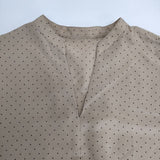 BEAUTY&YOUTH UNITED ARROWS ドットプリントバンドカラースキッパー ブラウス シャツ ベージュ レディース ビューティアンドユース【中古】6-0405M∞