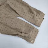 BEAUTY&YOUTH UNITED ARROWS ドットプリントバンドカラースキッパー ブラウス シャツ ベージュ レディース ビューティアンドユース【中古】6-0405M∞