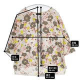 SHIPS 七分袖 花柄 フラワープリントVネック ブラウス シャツ ホワイト マルチカラー レディース シップス【中古】6-0405M∞