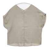 green label relaxing UNITED ARROWS Vネック ブラウス シャツ ベージュ レディース グリーンレーベルリラクシング【中古】6-0502S∞