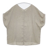 green label relaxing UNITED ARROWS Vネック ブラウス シャツ ベージュ レディース グリーンレーベルリラクシング【中古】6-0502S∞