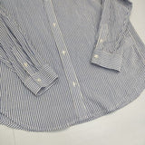 B:MING by BEAMS エフォートレス シャツ 定価8690円 ストライプ 長袖シャツ ホワイト ブルー レディース ビーミングバイビームス【中古】6-0121M∞