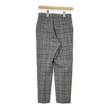 UNITED ARROWS UWSCハイウエストワイドパンツ チェックスラックス ウール パンツ ネイビー ホワイト レディース ユナイテッドアローズ【中古】5-1129T∞