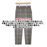 UNITED ARROWS UWSCハイウエストワイドパンツ チェックスラックス ウール パンツ ネイビー ホワイト レディース ユナイテッドアローズ【中古】5-1129T∞