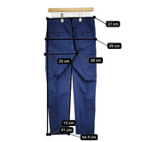 IENA シャンブレーサテンストレッチパンツ センタープレススラックス パンツ ブルー レディース イエナ【中古】6-0121G∞