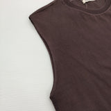 AURALEE Organic Cotton High Gauze Jersey Sleeveless 定価13200円 A23ST03RT カットソー ブラウン レディース オーラリー【中古】6-0324S♪