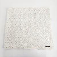 R&D.M.Co- 未使用品 LACE FLOWER SCARF 定価30800円 6980 ウールカシミヤ スカーフ ホワイト レディース オールドマンズテーラー【中古】5-1001T♪