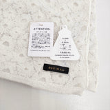 R&D.M.Co- 未使用品 LACE FLOWER SCARF 定価30800円 6980 ウールカシミヤ スカーフ ホワイト レディース オールドマンズテーラー【中古】5-1001T♪