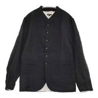 R&D.M.Co- 未使用品 DENSELY LINEN STAND COLLAR JACKET L 定価59400円 ジャケット ブラック レディース オールドマンズテーラー【中古】5-1001M♪