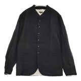 R&D.M.Co- 未使用品 DENSELY LINEN STAND COLLAR JACKET L 定価59400円 ジャケット ブラック レディース オールドマンズテーラー【中古】5-1001M♪