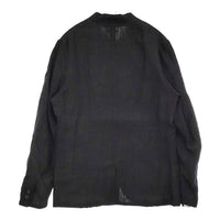 R&D.M.Co- 未使用品 DENSELY LINEN STAND COLLAR JACKET L 定価59400円 ジャケット ブラック レディース オールドマンズテーラー【中古】5-1001M♪