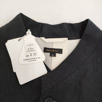 R&D.M.Co- 未使用品 DENSELY LINEN STAND COLLAR JACKET L 定価59400円 ジャケット ブラック レディース オールドマンズテーラー【中古】5-1001M♪