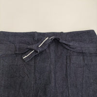 Toujours 14ozセルビッチクラシックデニムウエストオーバーオール 2 定価42900円 デニムパンツ ネイビー レディース トゥジュー【中古】5-1001G♪