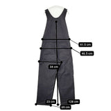 MHL. FADED COTTON TWILL 595-2240500 サロペットパンツ オーバーオール 22AW ネイビー レディース エムエイチエル【中古】6-0222M∞