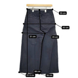 MHL. 595-8143501 DENSE COTTON WOOL TROUSERS パンツ ネイビー レディース エムエイチエル【中古】6-0222G∞