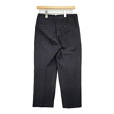 MARGARET HOWELL 578-8143007 COTTON LINEN ストライプスラックス パンツ ブラック レディース マーガレットハウエル【中古】6-0222G∞