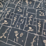 mina perhonen garden patchwork ws1891 刺繍 サイズ36 ブラウス シャツ ブルーグレー レディース ミナペルホネン【中古】6-0324S♪
