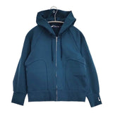 mina perhonen mousse ys8419 定価27500円 36 刺繍 ジップ パーカー ブルーグリーン レディース ミナペルホネン【中古】6-0107M∞