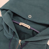 mina perhonen mousse ys8419 定価27500円 36 刺繍 ジップ パーカー ブルーグリーン レディース ミナペルホネン【中古】6-0107M∞