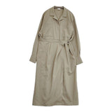 MANOF WRAP SHIRTS ONEPIECE ラップシャツワンピース 定価19800円 ワンピース ベージュ レディース マノフ【中古】6-0117M∞