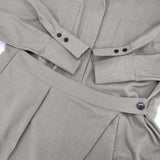 MANOF WRAP SHIRTS ONEPIECE ラップシャツワンピース 定価19800円 ワンピース ベージュ レディース マノフ【中古】6-0117M∞