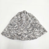 KIJIMA TAKAYUKI KN-151107 コットンリネン 帽子 ニットキャップ グレー ホワイト レディース キジマタカユキ【中古】6-0216M◎