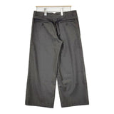 MARGARET HOWELL 578-242812 ウール シンチバックバギースラックス パンツ グレー レディース マーガレットハウエル【中古】5-1129T∞